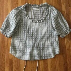 Christy Dawn Amber blouse in lotus gingham 🌱